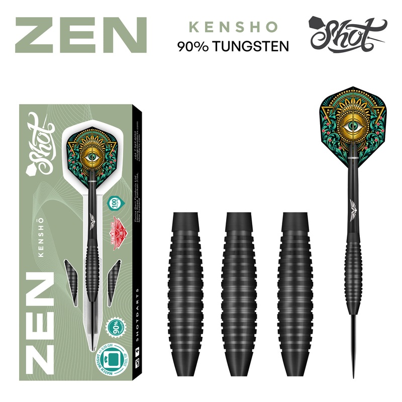 Shot Zen Kensho Steel Tip Dart Set-90% Tungsten-28gm