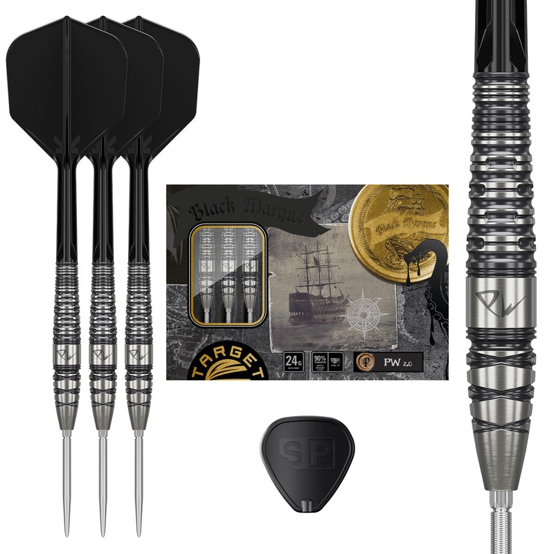 Target Japan Black Marque PW G2 90% Tungsten SP Steel Tip Darts 22 Gram