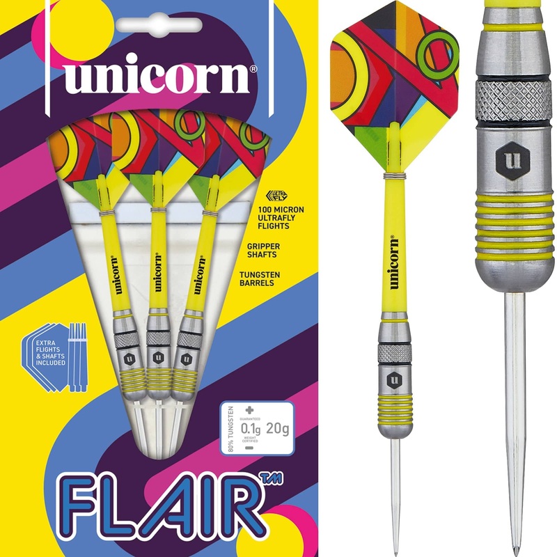 Unicorn Flair Darts – Steel Tip – Style 1 – Short Bomb 20g