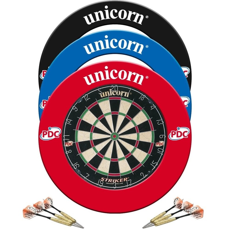 Unicorn Striker Surround & Striker Dartboard Home Darts Centre Black