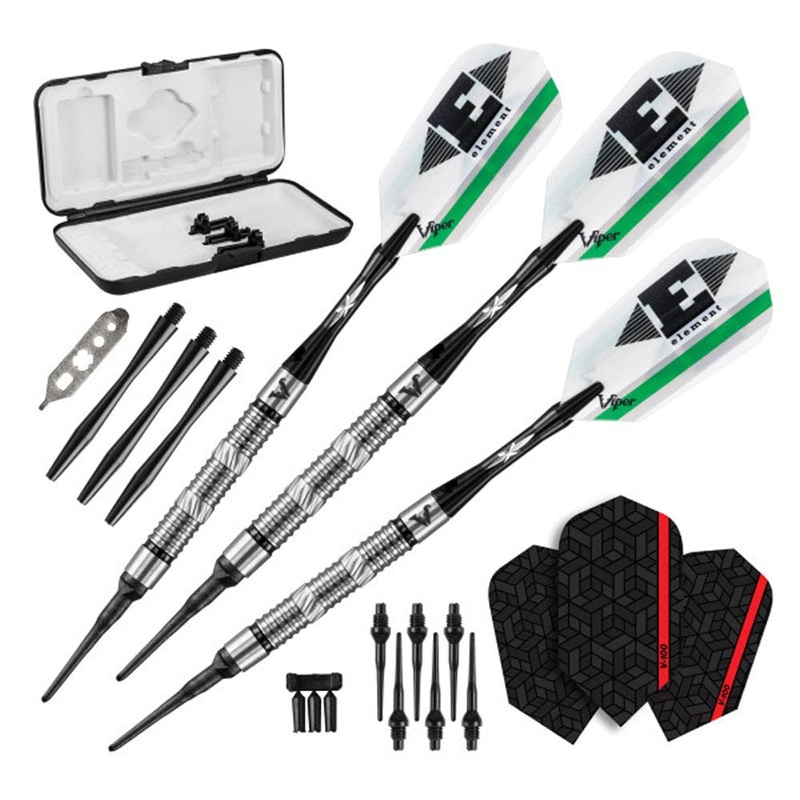 Viper Element Darts – Soft Tip – 90% – inc Extras – E3 – Tri-Ring – Black Ring 18g