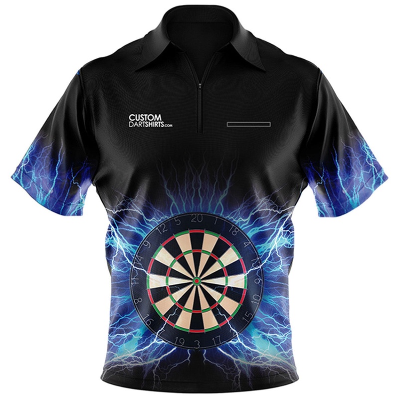 Blue Lightning Custom Dart Shirt Extra Small