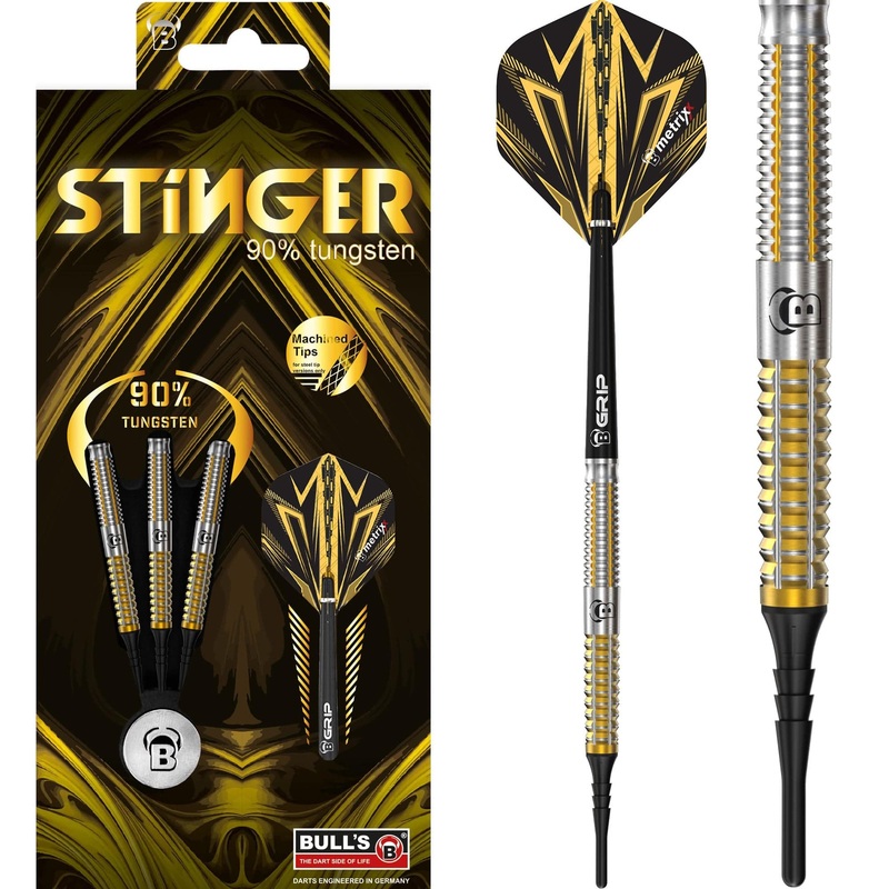 BULL’S Stinger Darts – Soft Tip – Gold Titanium 18g
