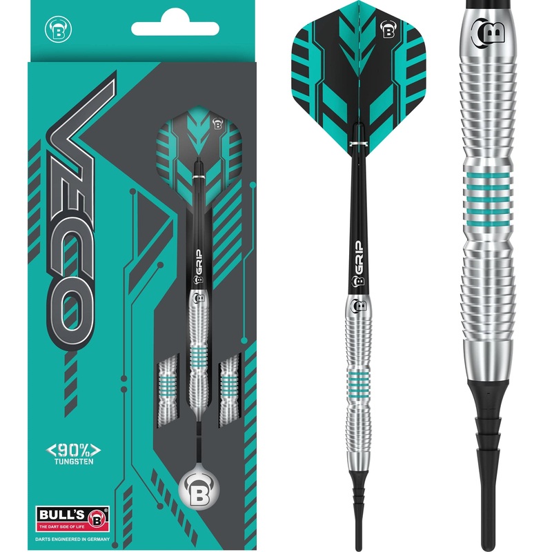 BULL’S Veco Darts – Soft Tip – 90% Tungsten – V3 – 18g