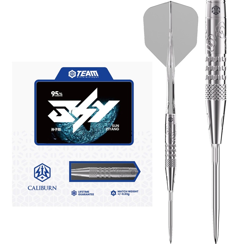 Caliburn Player Darts – Steel Tip – 95% Tungsten – Sky – 22g