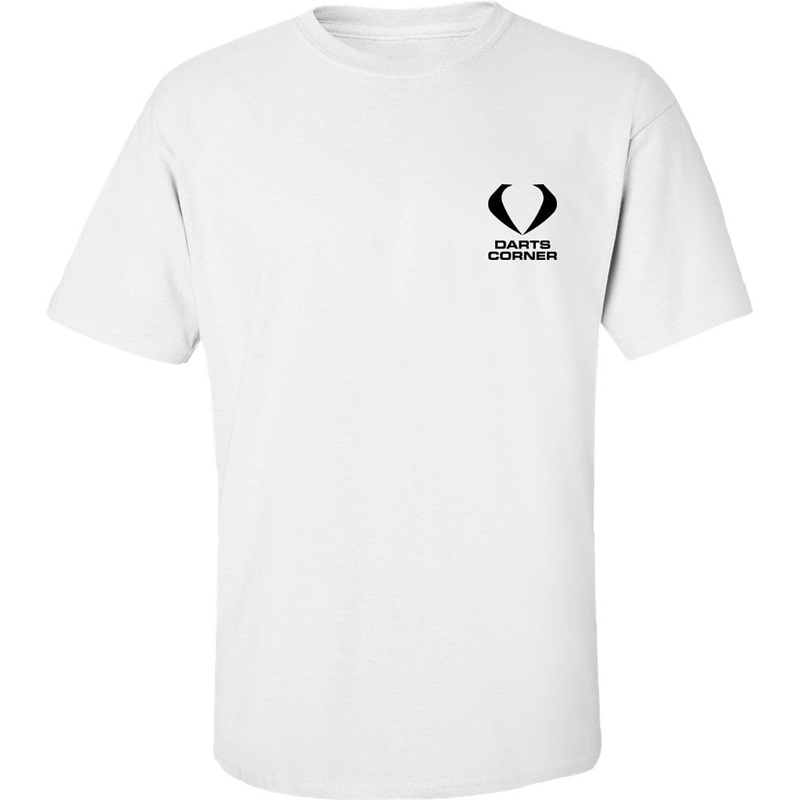 Darts Corner T Shirt – with DC Logo – White 2XL