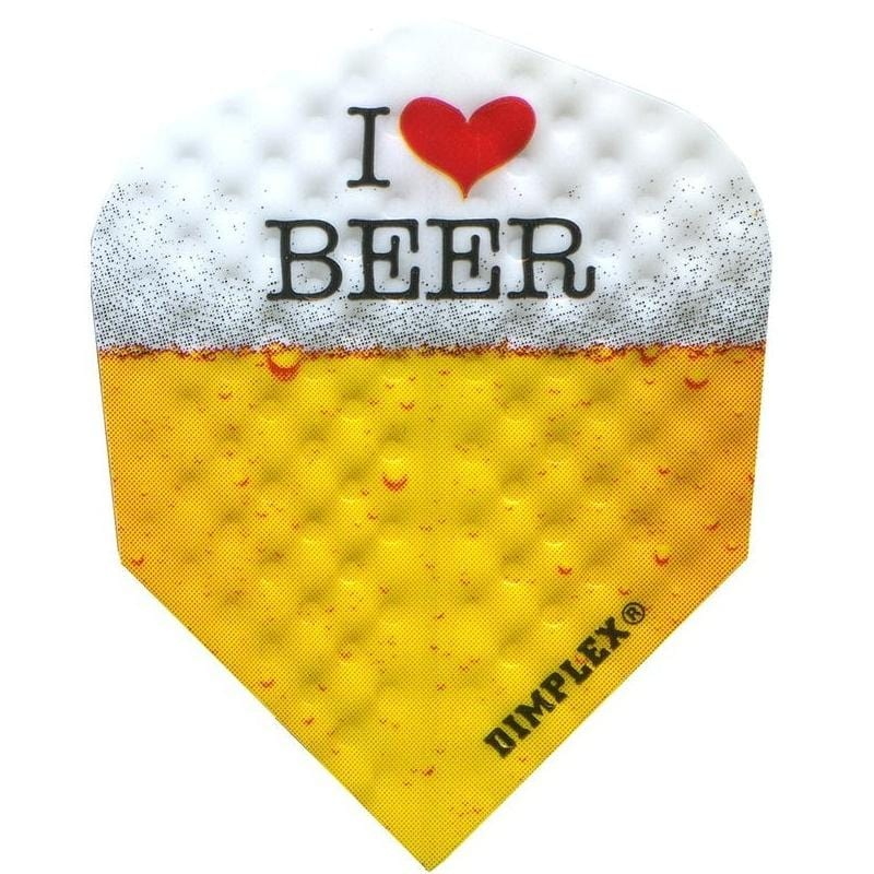 Harrows Dimplex Dart Flights – Standard Shape – I Love Beer
