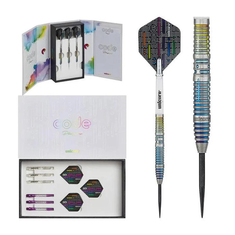 Jeffrey De Zwaan Code 90% Tungsten Steel Tip Darts by Unicorn 23 Gram