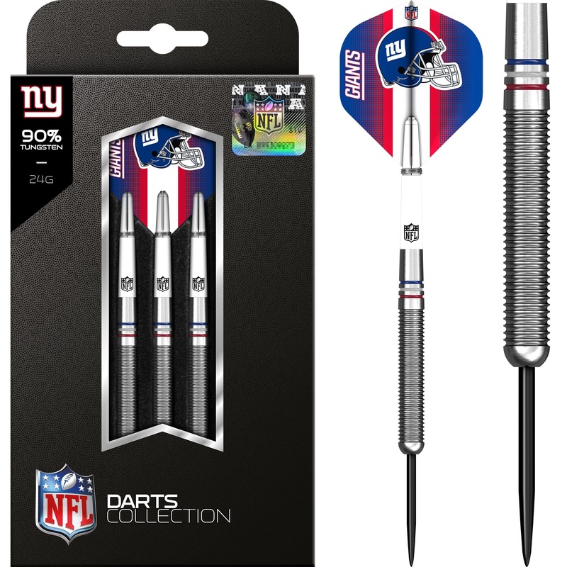 NFL – Steel Tip Tungsten Darts – Official Licensed – New York Giants – 24g 24g