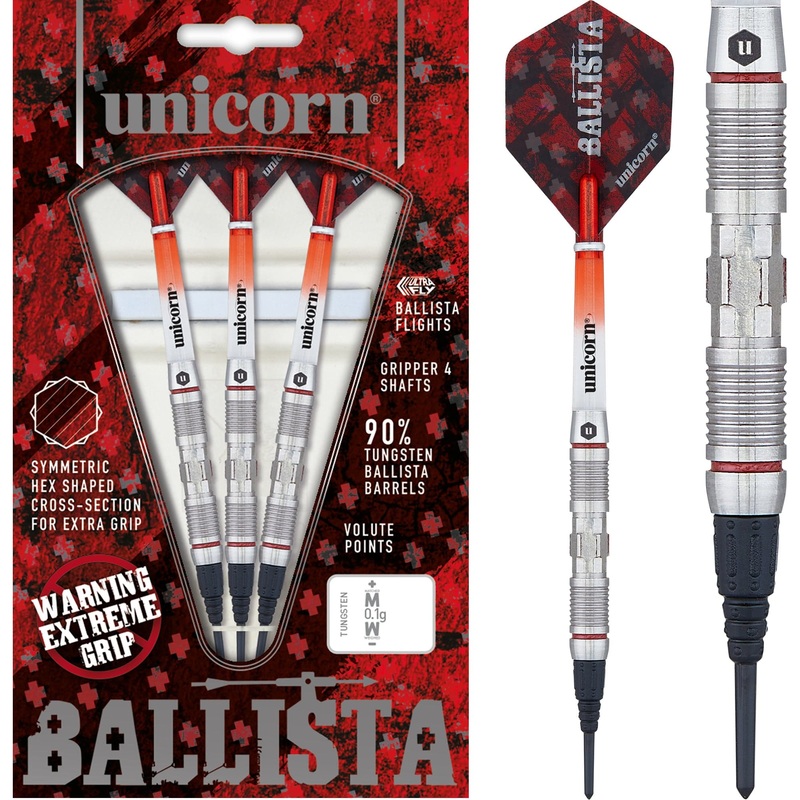 *Unicorn Ballista Darts – Style 2 – Soft Tip – Extreme Hex Grip 18g