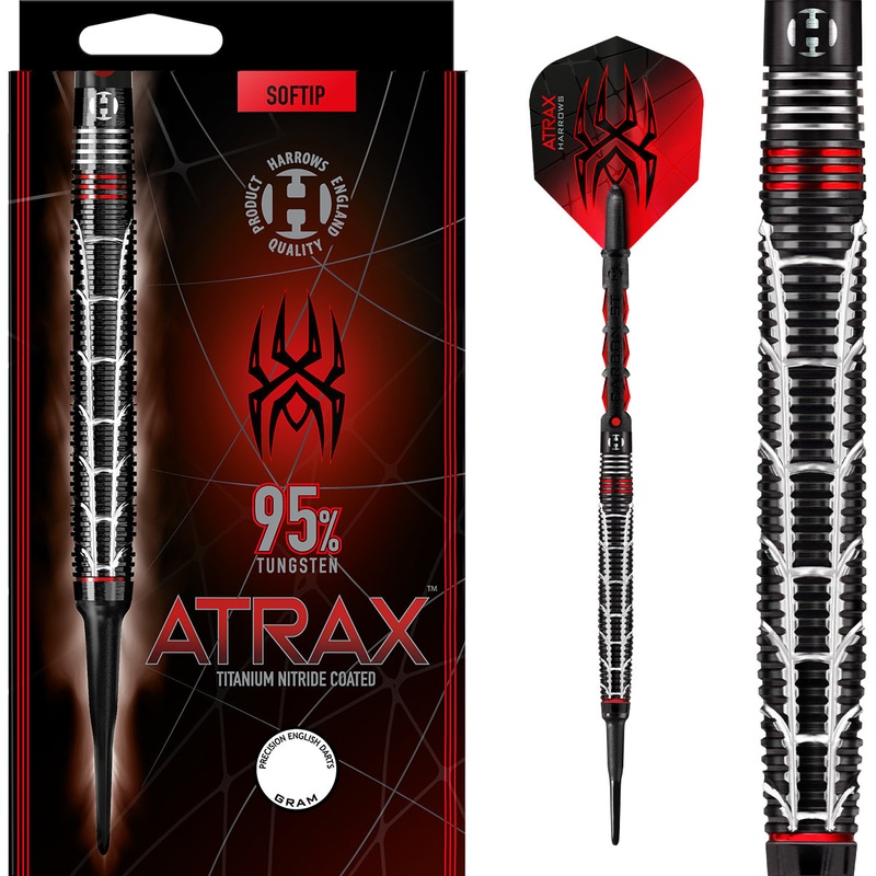 Atrax 95% Tungsten Soft Tip Darts by Harrows 18 Gram