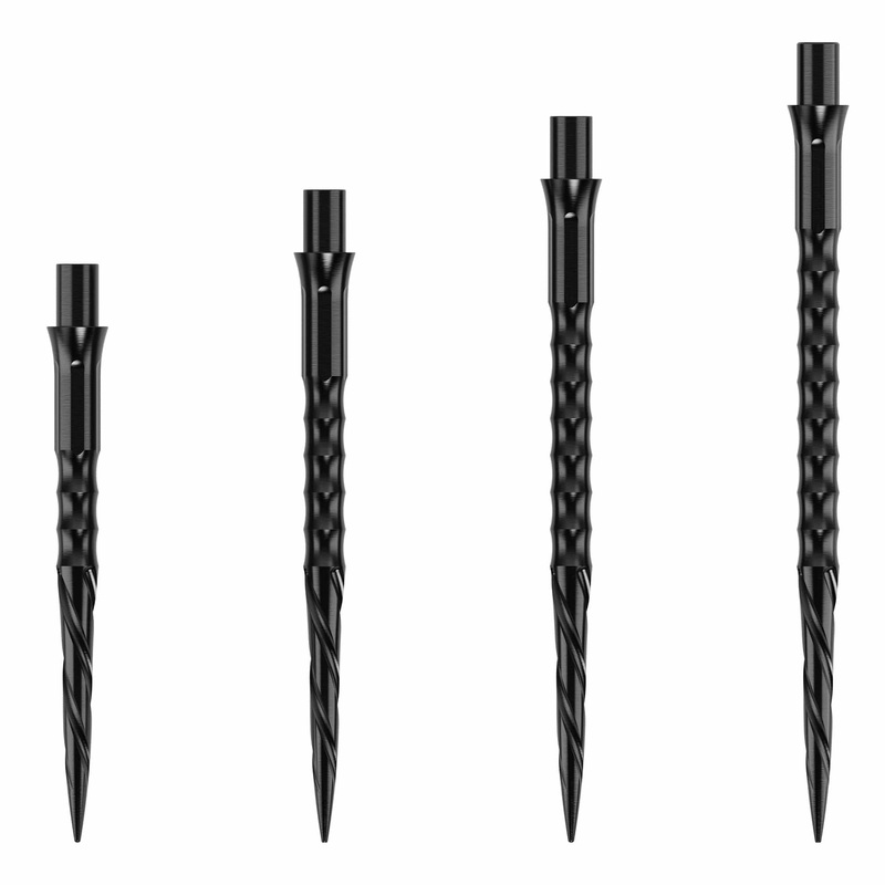 Caliburn Replaceable Dart Points – Spiro – No Lip – Black 28mm