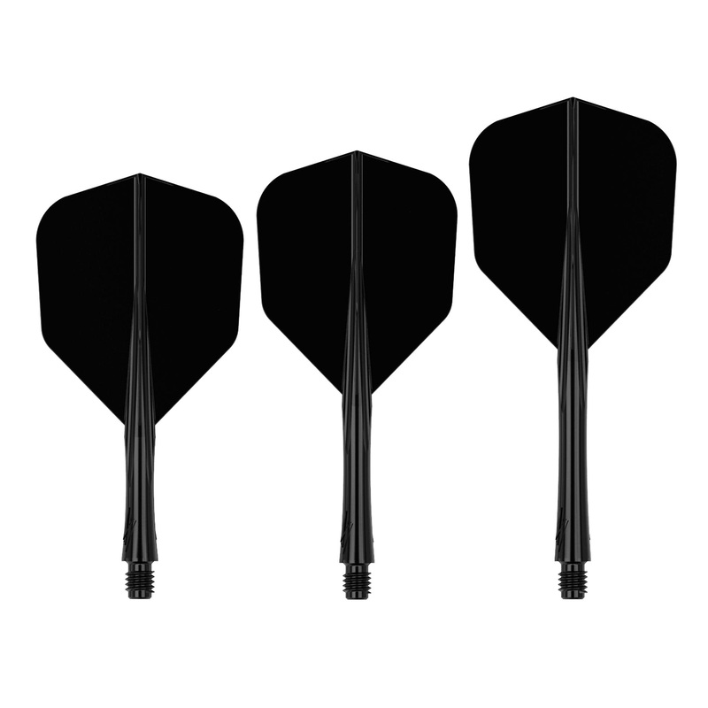 Caliburn SUP Lite Dart Flights – Moulded Flight & Shaft – Standard No6 – Black Short