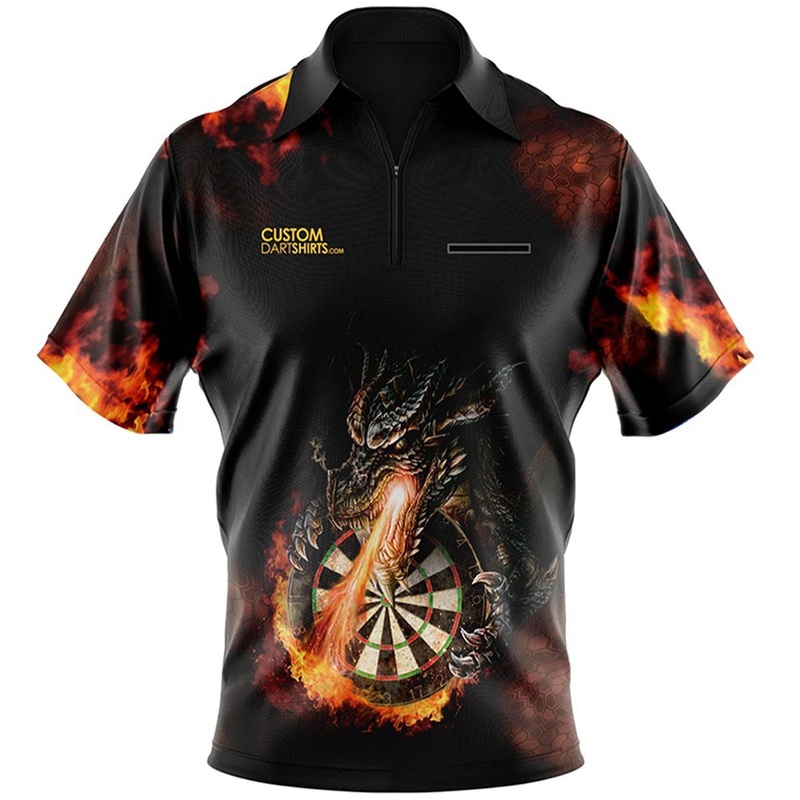 Fire Dragon Dark Custom Dart Shirt Extra Small