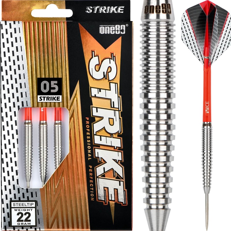 One80 – Strike 05 Darts – Steel Tip – 80% Tungsten – 22g 24g 22 grams