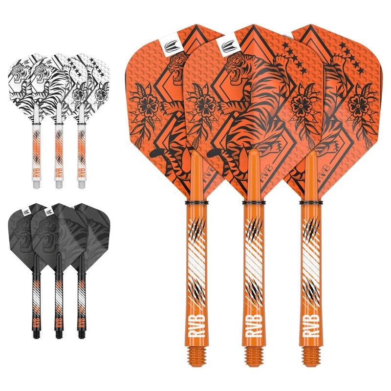 Target Darts Raymond Van Barneveld Ink Flight & Shaft Kit Orange Short