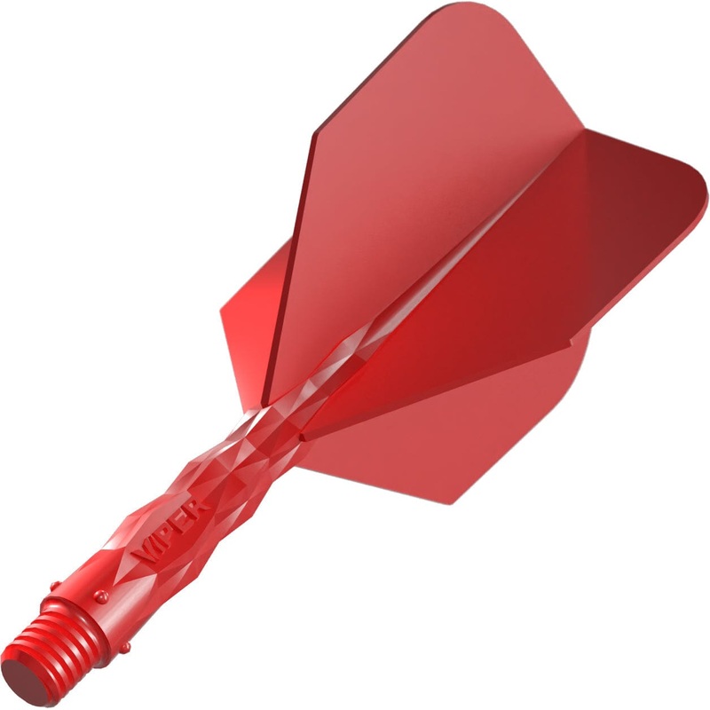 Viper Diamond Core Dart Flights – Moulded Flights & Shaft – Standard – Red Short