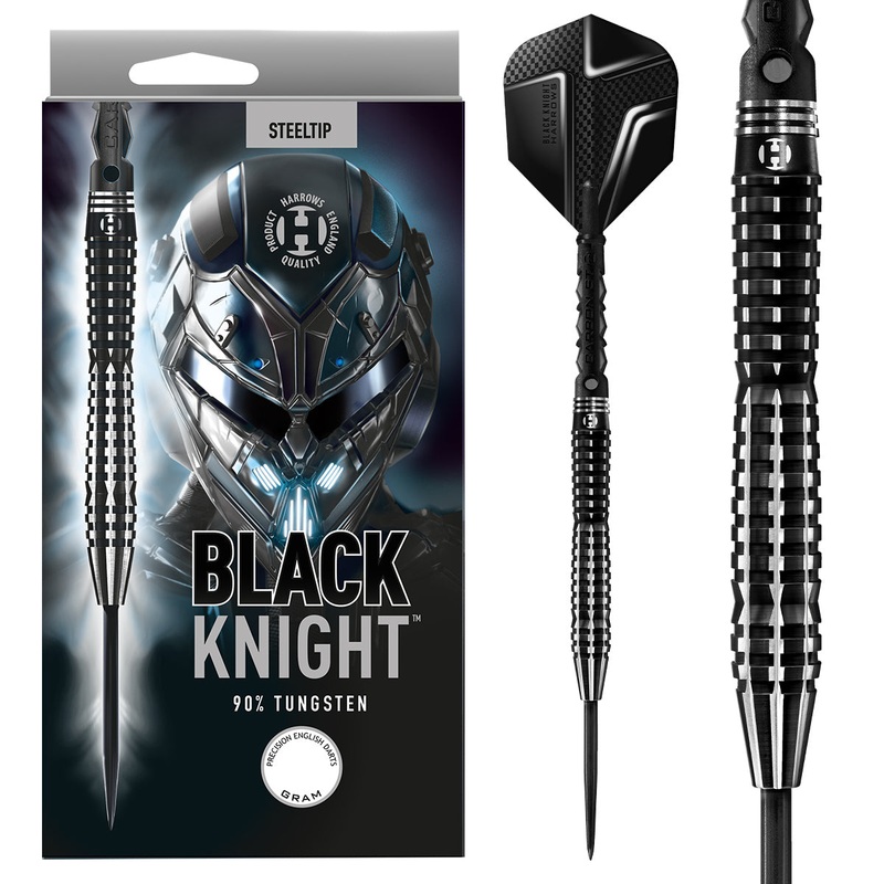 Black Knight 90% Tungsten Steel Tip Darts by Harrows 21 Gram