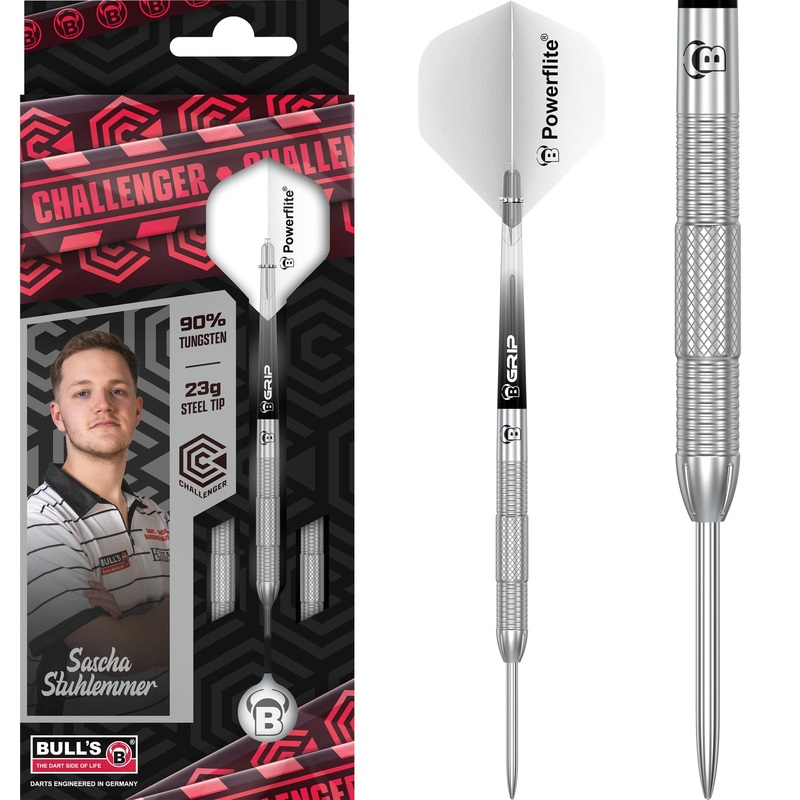 BULL’S Challenger Darts – Steel Tip – 90% Tungsten – Sascha Stuhlemmer – 23g