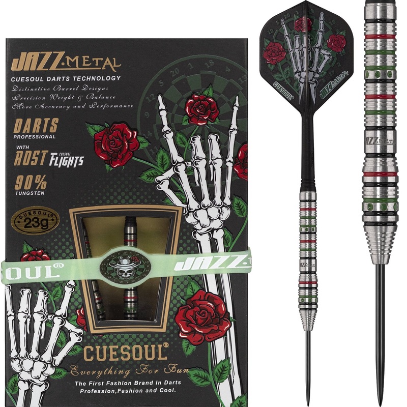 *Cuesoul – Steel Tip Tungsten Darts – Jazz Metal – Bulbous 21g