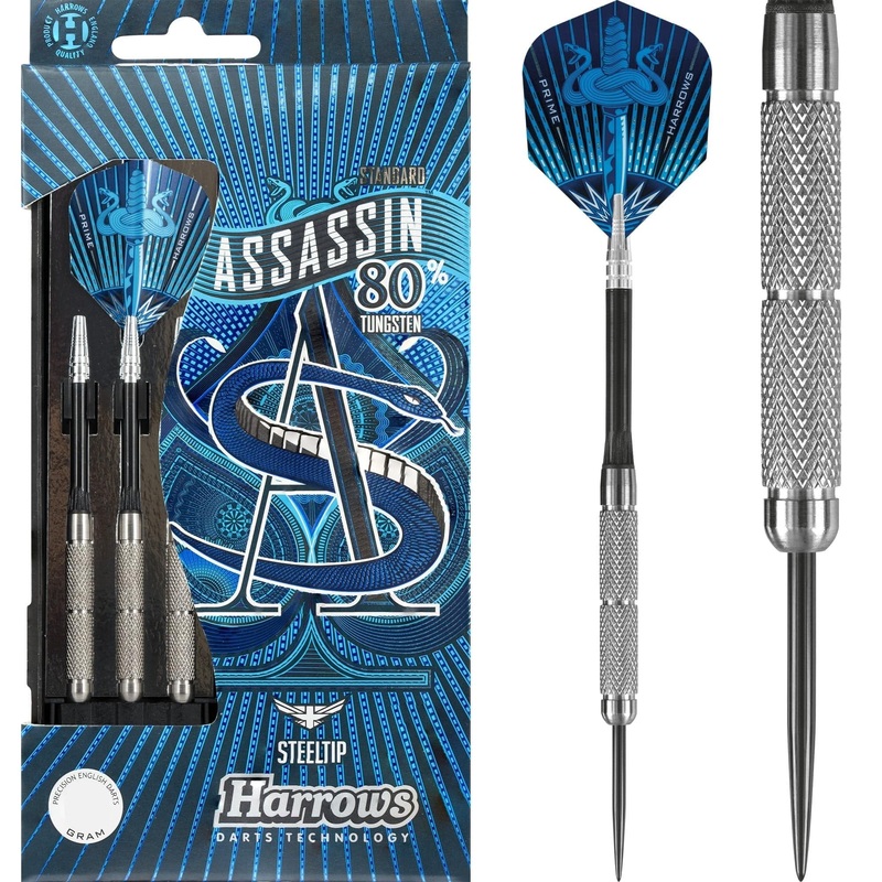 Harrows Assassin Darts – Steel Tip – Std – Knurled – 19g 19g