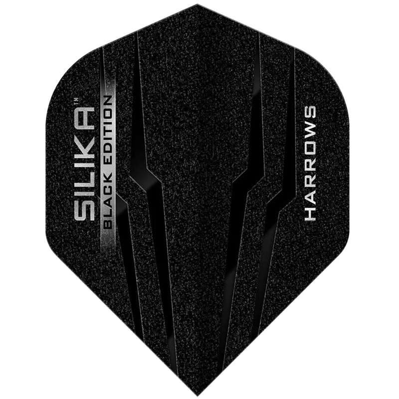 Harrows Silika Black Edition – No6 Standard Dart Flights Standard 100 Micron Extra Strong
