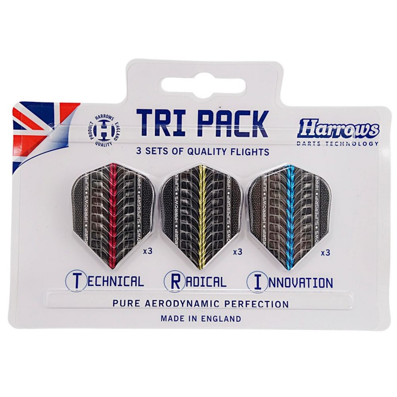 Harrows Tri Pack Supergrip Flights No2 Standard