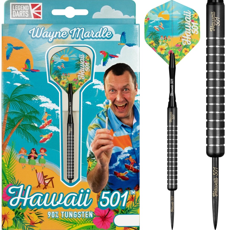 *Legend Wayne Mardle Darts – Steel Tip – Hawaii 501 – Black 20g