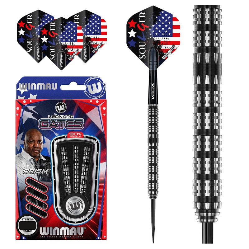 Leonard Gates 90% Tungsten Steel Tip Darts by Winmau 22 Gram