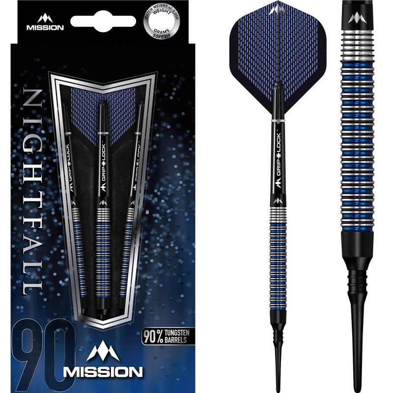 Mission Nightfall Darts – Soft Tip – M2 – Straight Ring 19g