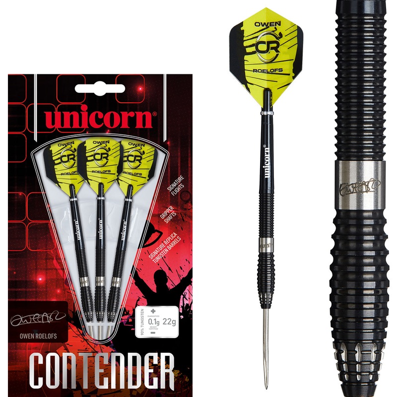 Owen Roelofs 90% Tungsten Steel Tip Darts by Unicorn 22 Gram