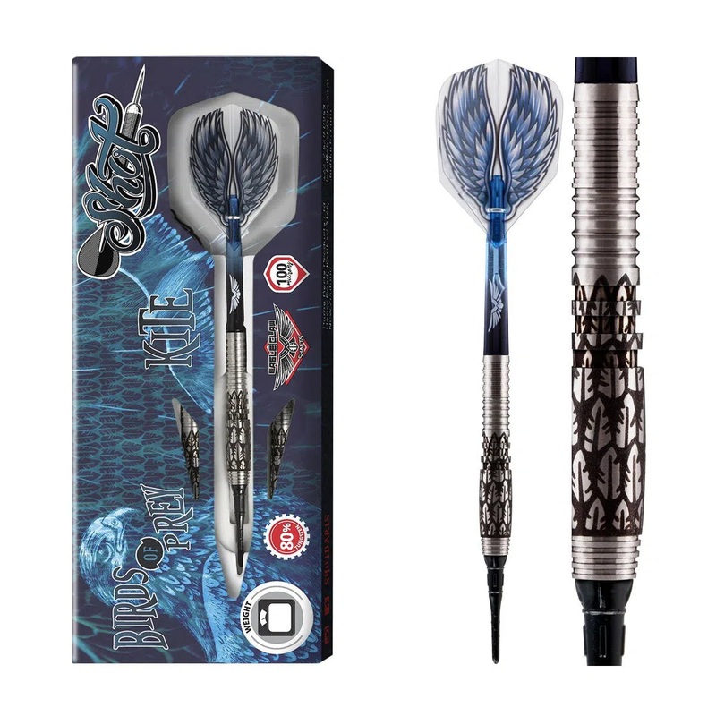 Shot Birds of Prey Kite 80% Tungsten Soft Tip Darts 18 GRAM