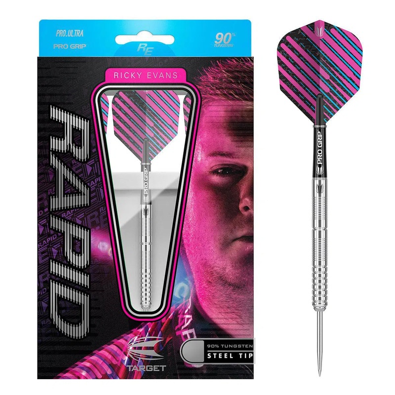 Target Darts Rapid Ricky Evans 90% Tungsten Steel Tip Darts 18 GRAM
