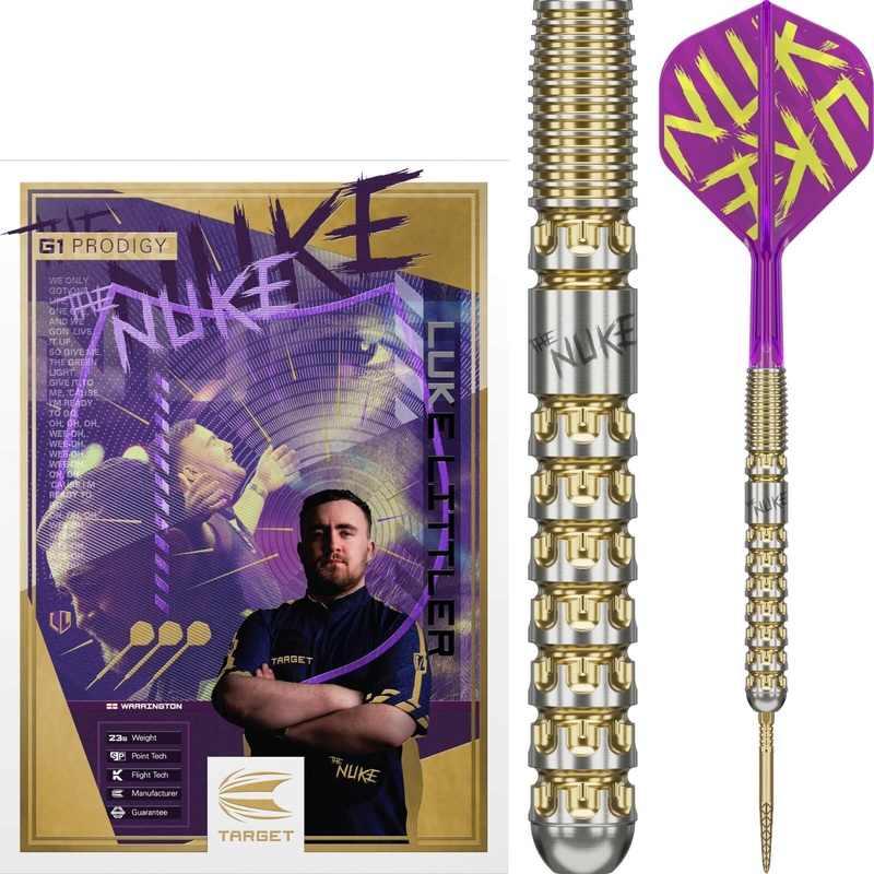 Target – Luke Littler Prodigy Darts – Swiss Point – Steel Tip – 90% Tungsten – 22g 23g 24g 22 grams