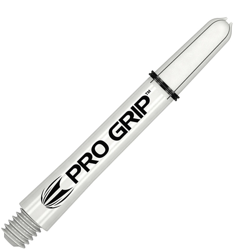 Target Pro Grip Nylon Dart Shafts – Intermediate Plus White (3 Sets)