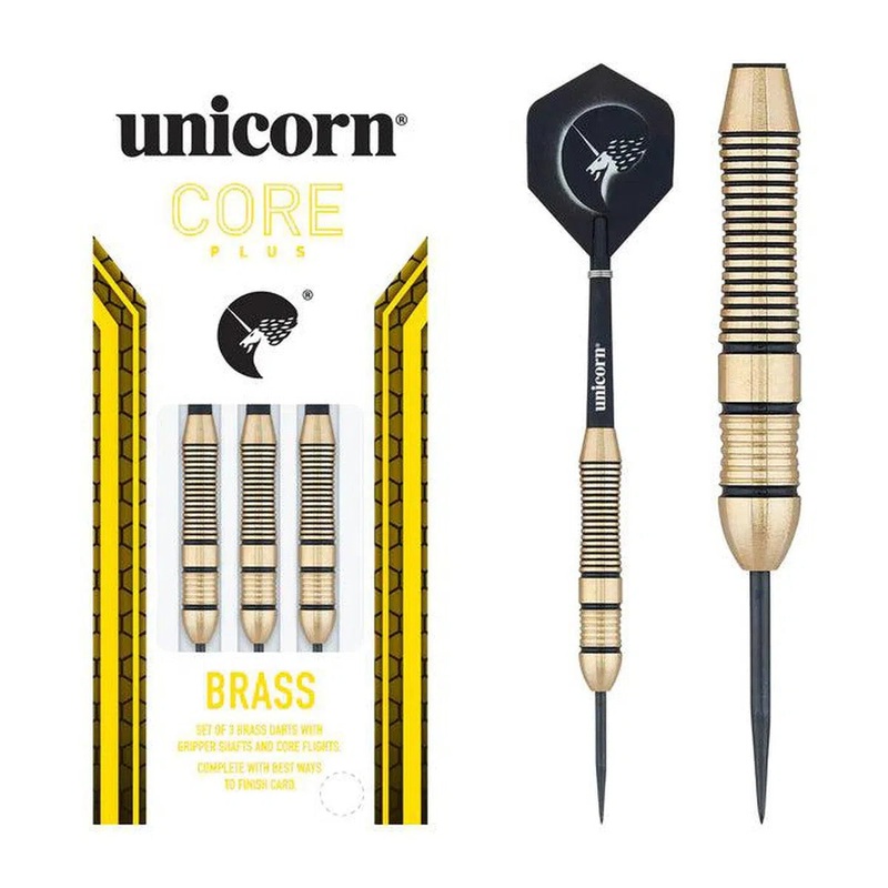Unicorn Core Plus Win Brass Style 1 Steel Tip Darts 22 GRAM