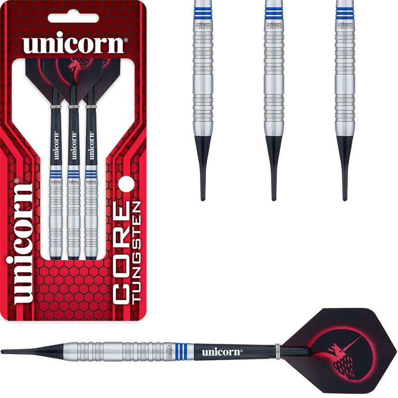 Core Tungsten Style 1 Soft Tip Darts by Unicorn 18 Gram