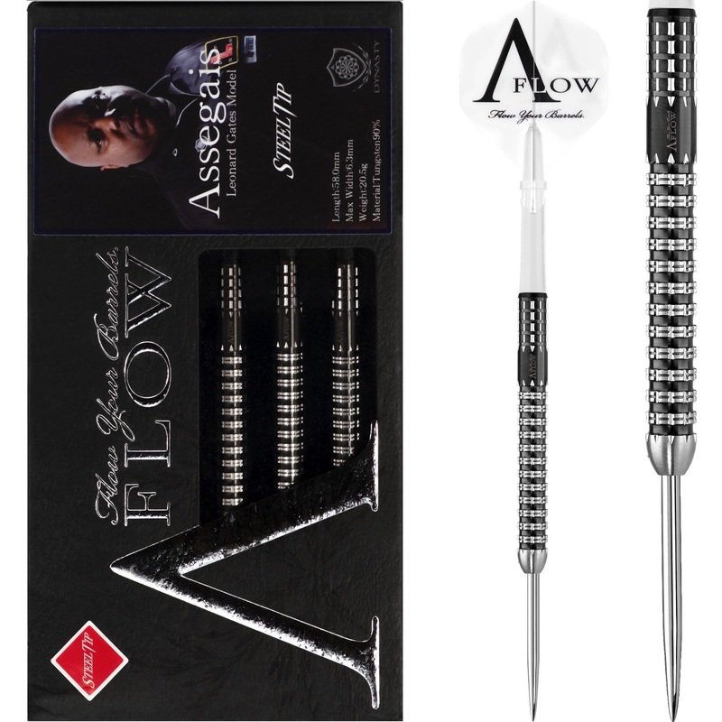 Dynasty Darts – Black Line – Steel Tip – Leonard Gates – Assegais – 20.5g 20g
