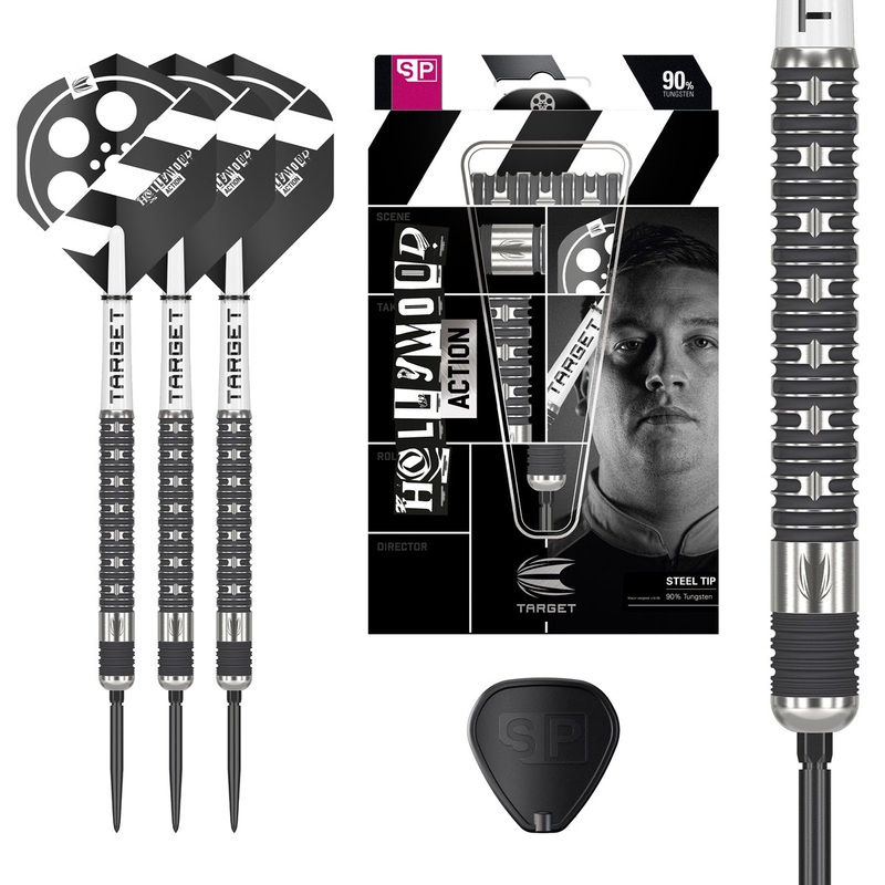 Hollywood Action 90% Tungsten SP Steel Tip Darts by Target 22 Gram