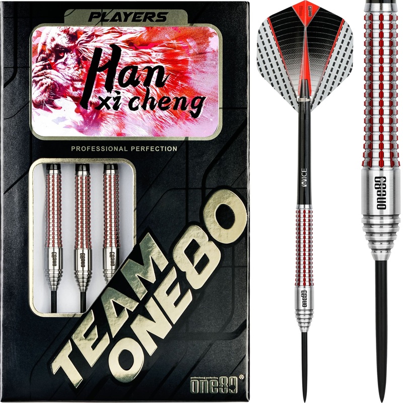 One80 Han Xicheng Darts – Steel Tip – Signature – Red – 23g 23g
