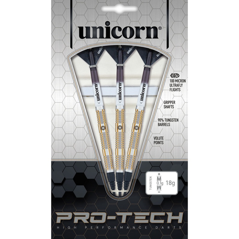 Protech Style 4 90% Tungsten Dart Soft Tip Darts by Unicorn 18 Gram