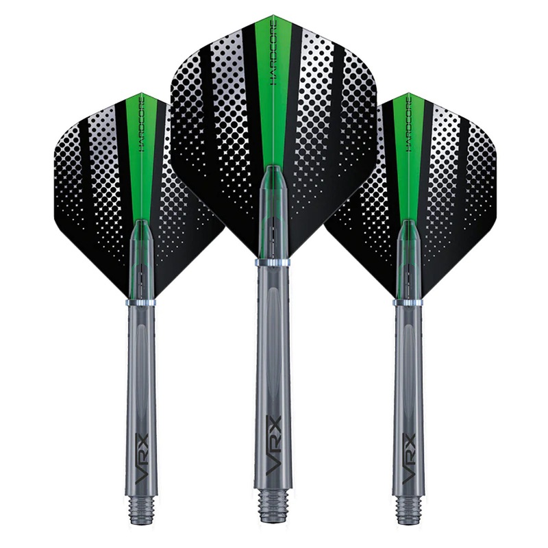 VRX Flight & Shaft Combo – Black & Green by Red Dragon – 4 Sets