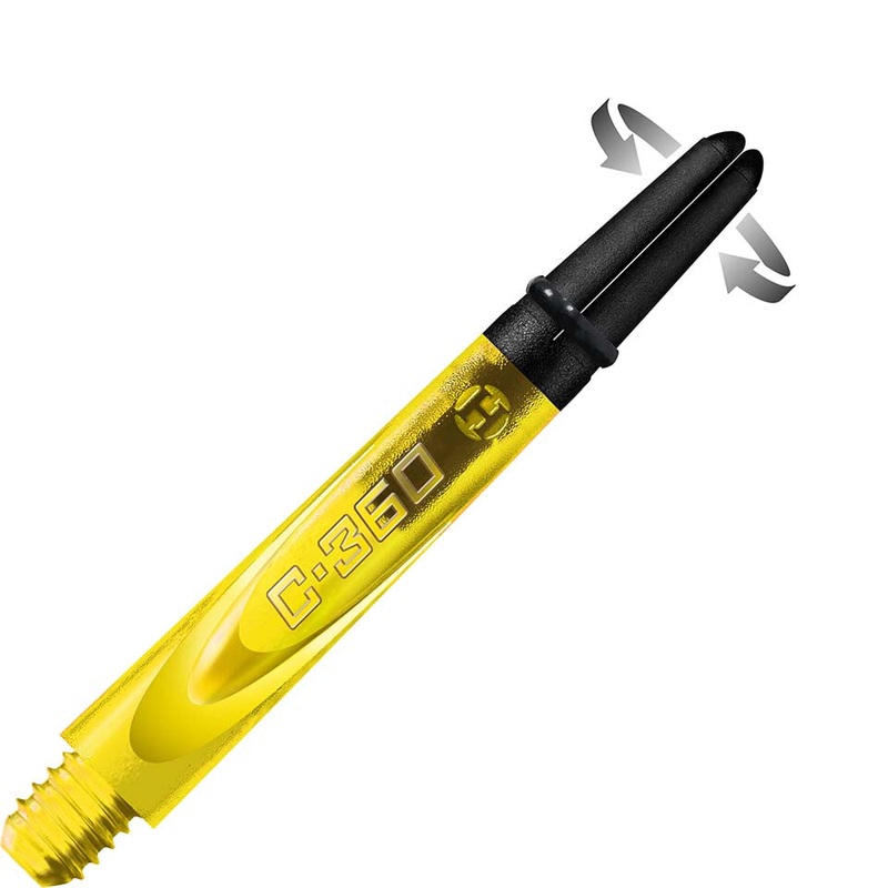 Harrows Carbon 360 Dart Shafts – Midi Yellow