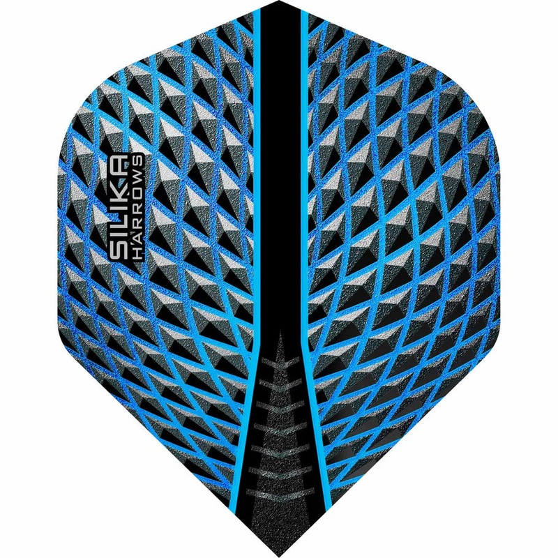 Harrows Silika – Patented Tough Crystalline Coated Aqua Blue – No2 Standard Dart Flights Standard 100 Micron Extra Strong
