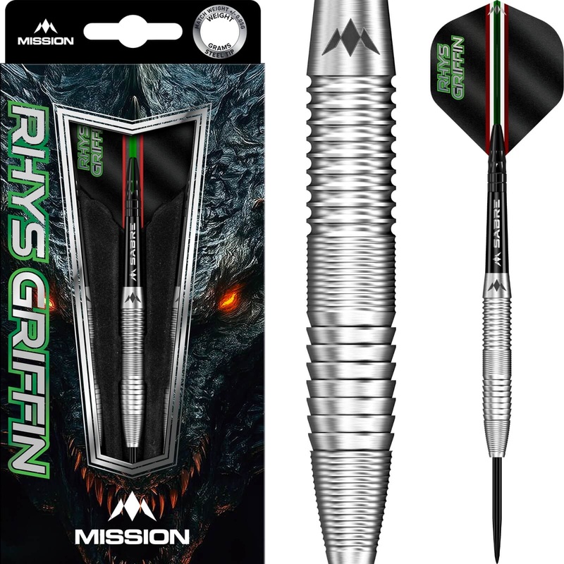 Mission – Rhys Griffin Darts – Steel Tip – 95% Tungsten – 22g 24g 22 grams