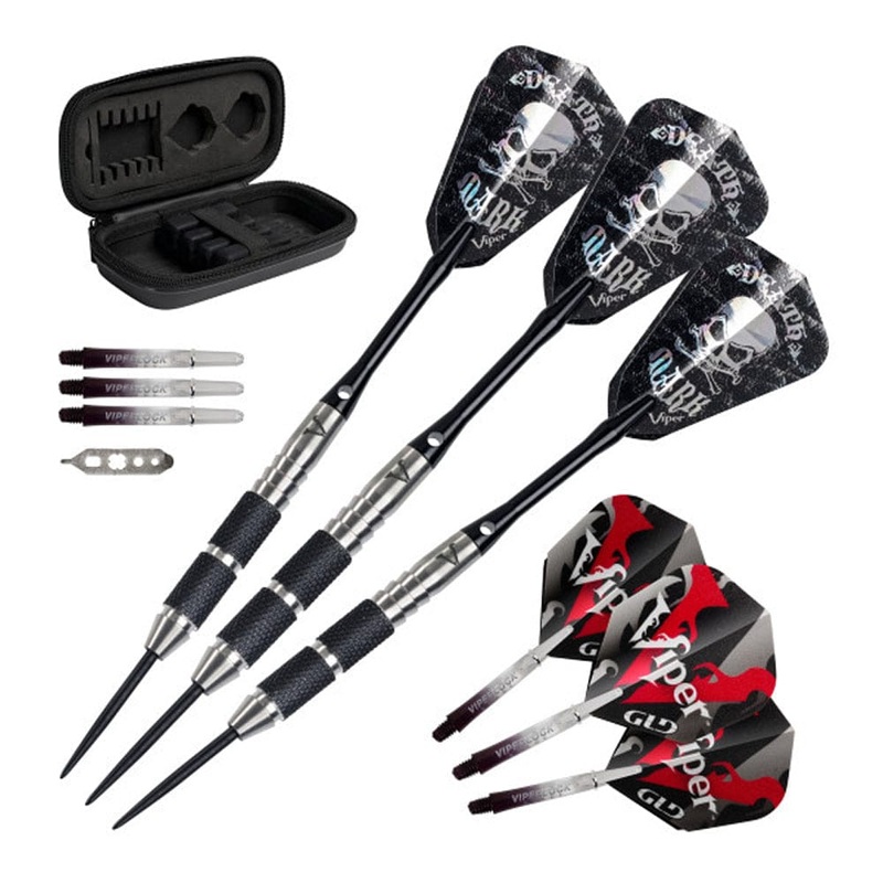 Viper Desperado Darts – Steel Tip – 80% – inc Extras – D2 – Knurl Grip – Black 24g